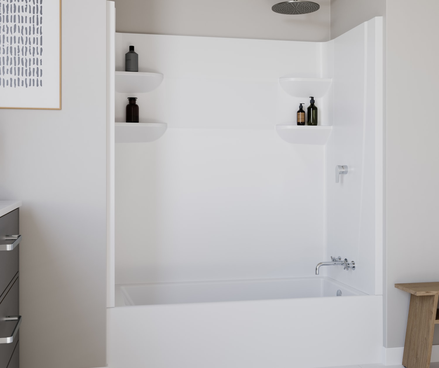 VP6032CTSMM2AL/R 60 x 32 Veritek™ Pro Alcove Left Hand Drain Four Piece